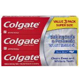 Colgate高露潔 碳酸氫鈉增白牙膏3支 點擊coupon后 $4.47免運費
