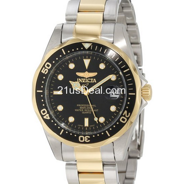 Invicta 因維克塔 8934「專業潛水員系列」男士雙色不鏽鋼石英腕錶 $35.41 免運費