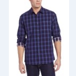 Kenneth Cole New York Men's Overprint Check Shirt $26.7 FREE Shipping on orders over $49