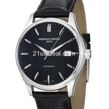 儒雅紳士風格！Frederique Constant 康斯登 瑞士男士黑色錶盤腕錶FC303B5B6  原價$1,095.00  現特價只要$444.89(59%off)包郵