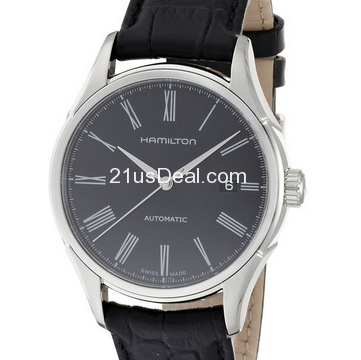 Hamilton Valiant Automatic Black Dial Leather Mens Watch H39515734 $432.30(33%off) + Free Shipping 
