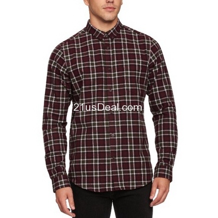 Ben Sherman Men's Brushed Flannel Oxford Tartan Check Woven Shirt $24 FREE Shipping on orders over $49