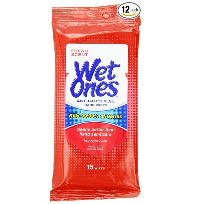 Wet Ones Antibacterial Hand Wipes Travel Pack, 15-Count, only $16.99, free shipping