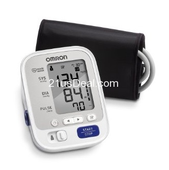 Omron BP742 Series Upper Arm Blood Pressure Monitor White Medium, only $37.37, free shipping