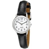 Timex Women's T2H331 Easy Reader Black Leather Strap Watch  $19.99 FREE Shipping on orders over $49