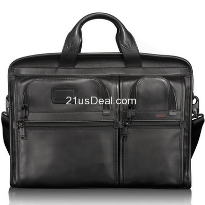 Tumi Alpha Compact Large Screen Laptop Leather Brief $369 FREE Shipping