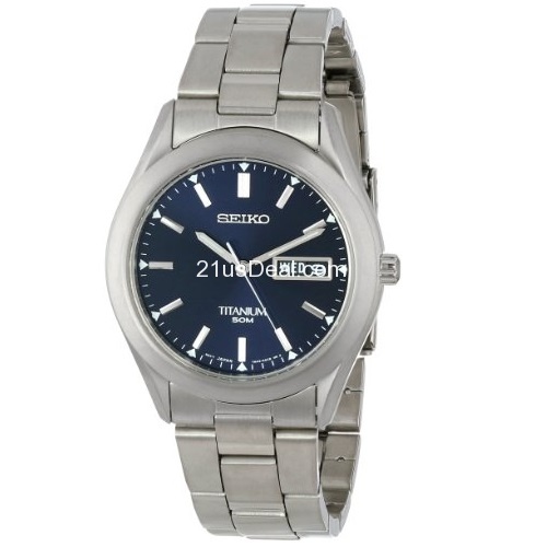 Seiko 精工 SGG709 男士钛金属石英手表，原价$375.00，现仅售$91.74，免运费