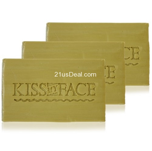 Kiss My Face Naked Pure Olive Oil Bar Soap,4oz Bars, 3 Count, only $4.99 