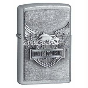 Zippo Harley-Davidson Eagle on Logo Emblem Lighter (Silver, 5 1/2 x 3 1/2 cm) $22.85(35%off)  & FREE Shipping