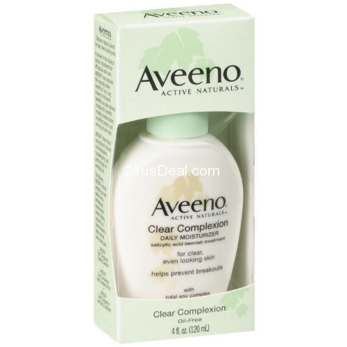 Aveeno 大豆抗痘保湿乳液，120ml，原价$22.41，现后仅售$8.73，美国境内免运费。可直邮中国！