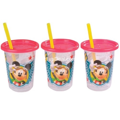 The First Years 福喜儿 Disney Take and Toss 幼儿吸管杯，3个装，原价$7.00，现仅售 $2.99