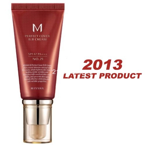 MISSHA M Perfect Cover BB Cream SPF 42 PA Plus # 21, Light Beige，only $11.00