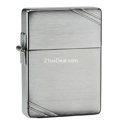 Zippo 1935 Replica Brushed Chrome Lighter with Slashes, only $15.46