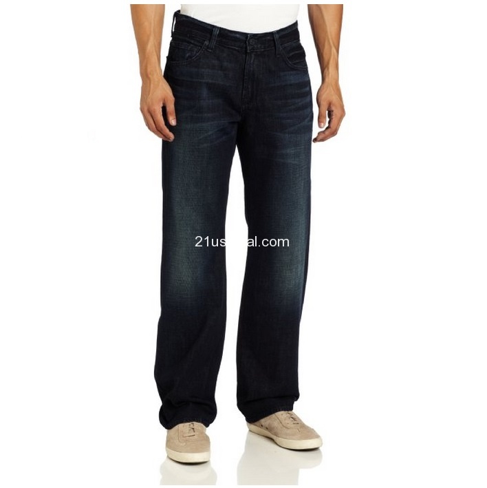 7 For All Mankind 男士直筒牛仔裤，原价$198.00，现仅售$61.53，免运费。或仅售 $49.22 