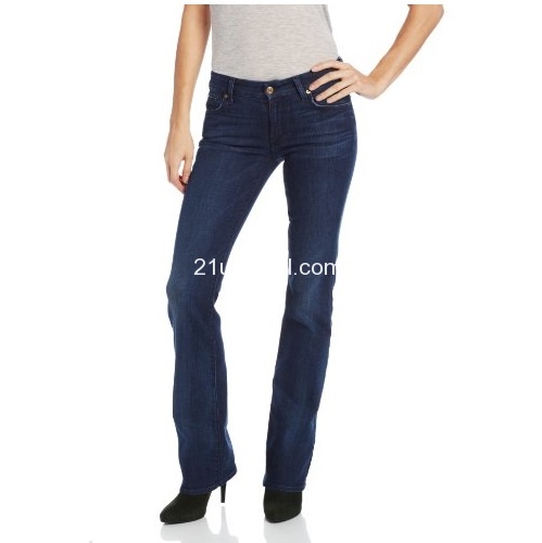 7 For All Mankind Women's Skinny Jean in Black/Grey Chevron
