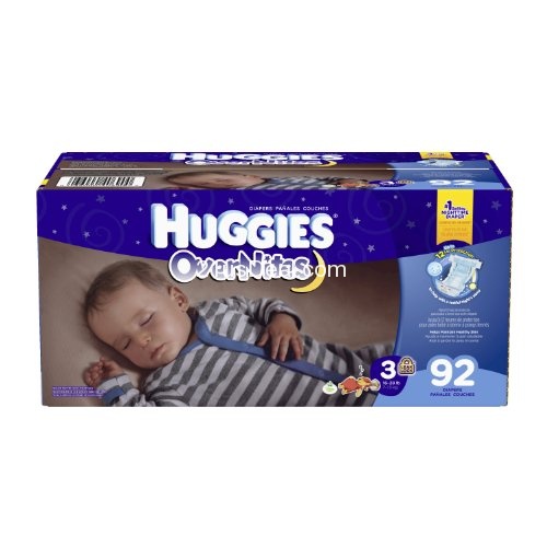 Huggies好奇 夜用紙尿褲，3號92片裝，原價$31.99，點擊Coupon后僅售$22.74；4號56片裝僅售$16.93；5號50片裝僅售$16.95；6號42片裝僅售$16.43