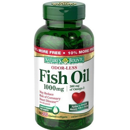 Nature's Bounty Fish Oil (odorless) 1000 Mg., 220-Count, only $10.75, free shipping