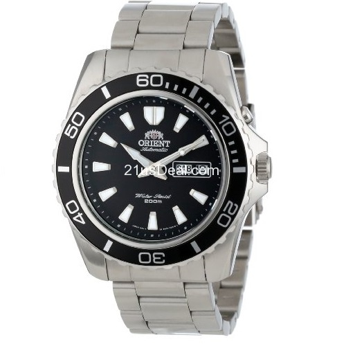 Orient Men's CEM75001B 200m Diver Watch21 Jewels Black Watch, only $104.16, free shipping