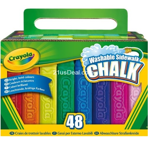 Crayola彩色粉笔48只套装，原价$10.19，现仅售$5.29