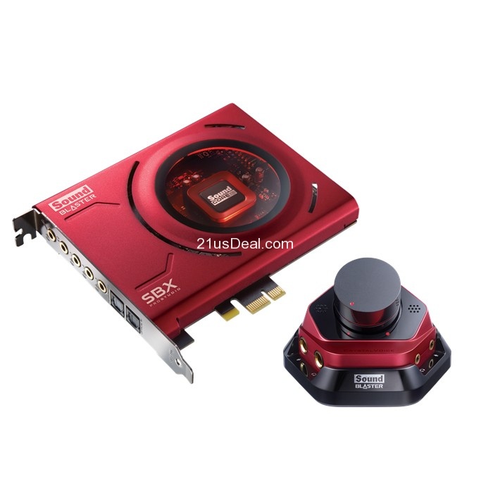 Creative Sound Blaster ZX SBX PCIE Gaming Sound Card with Audio Control Module SB1506, only$76.46 , free shipping