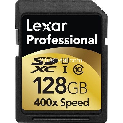 Lexar Professional 400x 128GB SDXC UHS-I Flash Memory Card LSD128CTBNA400, only$50.99, free shipping