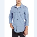 Calvin Klein Jeans Men's Solid Military Long Sleeve Button Down Shirt $23.65 FREE Shipping on orders over $49