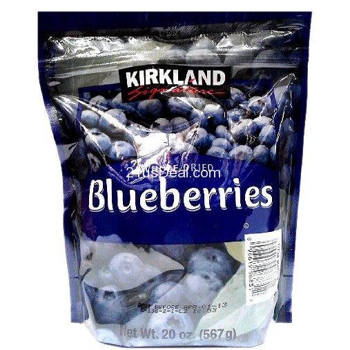 护肤，护眼，抗氧化！美丽健康吃出来！Kirkland Signature天然整粒蓝莓干20oz，只要$7.89