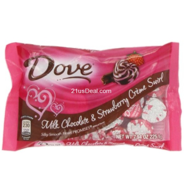 Amazon-Only $1.72 Dove Promises Silky Smooth Milk Chocolate and Strawberry Crème Swirl Hearts, 7.94 Ounce