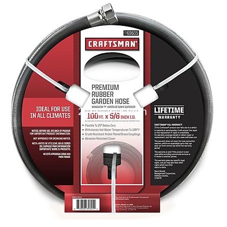 Craftsman 5/8 in. x 100 ft. All Rubber Hose, only $36.99, free shipping
