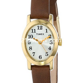 Timex Women's T2M567 Cavatina Brown Leather Strap Watch  $27.54 (31%off)  