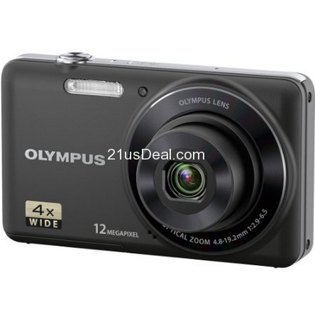 Olympus VG-110 12 MP Digital Camera with 4x Wide Zoom Lens (27mm) and 2.7-Inch LCD (Black) $47.23(69%off)  & FREE Shipping