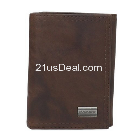 Dockers Men's Extra Capacity Trifold Wallet $15.79(44%off)  