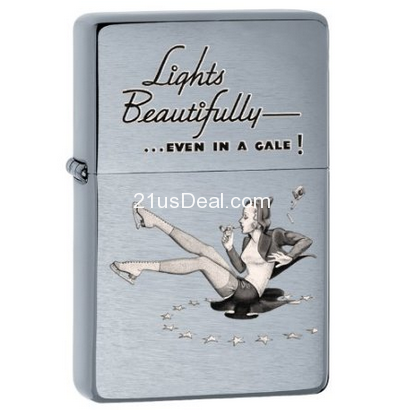 Zippo Brushed Chrome Vintage Windproof Lighter  $15.99(38%off) + Free Shipping 