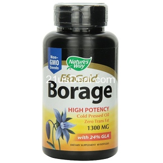 凑单白菜！Nature's Way Borage Oil GLA 琉璃苣油胶囊1300mg(60粒) $3.99