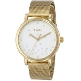 Timex Women's T2N9869J Originals Crystal Accents Gold-Tone Stainless Steel Mesh Band Watch $42.94 FREE Shipping