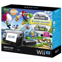Wii U 32GB Black Deluxe Set w/ Super Mario 3D World & Nintendo Land $254.99 FREE Shipping after using coupon code JUST4U