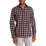 Perry Ellis Men's Long Sleeve Slim Fit Ombre Plaid Cut Away Collar Shirt $10.39 FREE Shipping on orders over $49