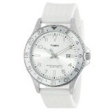 Timex Men's T2P030KW Ameritus Sport White Sunray Dial, White Silicone Strap Watch $19.39 
