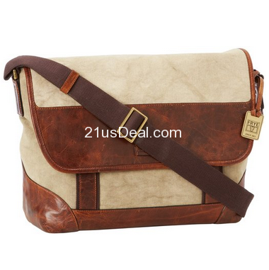 FRYE Harvey Canvas Antique Pull Up Messenger Bag $126.15 FREE Shipping