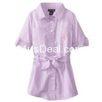 U.S. POLO ASSN. Girls 2-6X Pin Striped Shirt Dress $12.99(68%off)  FREE Shipping 