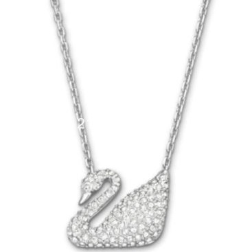 Swarovski Swan Necklace Rhodium-plated CLEAR Crystal 5007735 Authentic $58.85 FREE Shipping to China