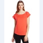 Calvin Klein Jeans Women's Short Sleeve Paneled Top $9.9 FREE Shipping on orders over $49