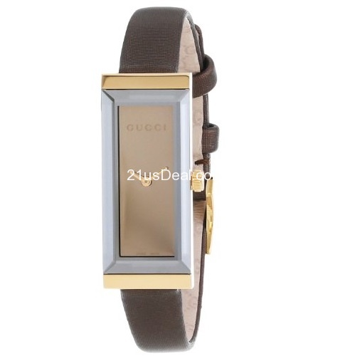 Gucci Women's YA127507 G-Frame Rectangle Brown Satin Strap 18k Case Watch, only $1,173.29 , free shipping