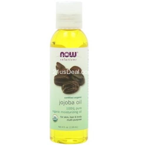 Now Foods  Solutions, Organic Jojoba Oil, Moisturizing Multi-Purpose Oil for Face, Hair and Body, 4 Fl Oz, only $5.73
