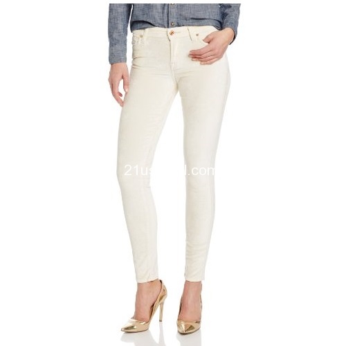 7 For All Mankind 美产 女士天鹅绒紧身裤，原价$178.00，现仅售$58.24，免运费。或仅售 $46.59