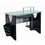 Espresso & Frosted Glass Computer Desk $129.99 FREE Shipping