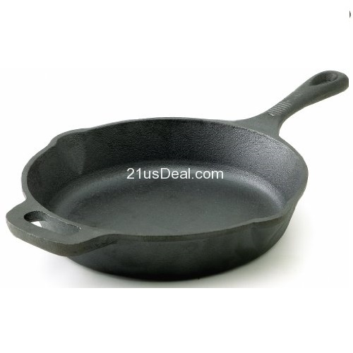 T-fal E8340563 Pre-Seasoned Cast Iron Skillet Cookware, 10.25-Inch, Black, only $11.66