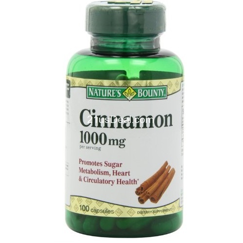 Nature's Bounty Cinnamon 1000mg, 100 Capsules (Pack of 3), only  $9.14, free shipping