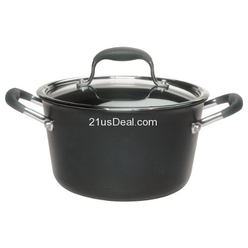 Anolon Advanced Hard Anodized Nonstick 4-1/2-Quart Tapered Saucepot, only $29.99