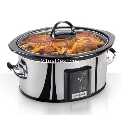 Crock-Pot SCVT650-PS 6-1/2-Quart Programmable Touchscreen Slow Cooker, Stainless Steel, only $50.99, free shipping